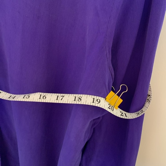 Silk blouse. Dark blue/purple. Robbie Bee. Size 10. - Picture 4 of 9